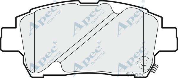 APEC BRAKING Комплект тормозных колодок, дисковый тормоз PAD1116